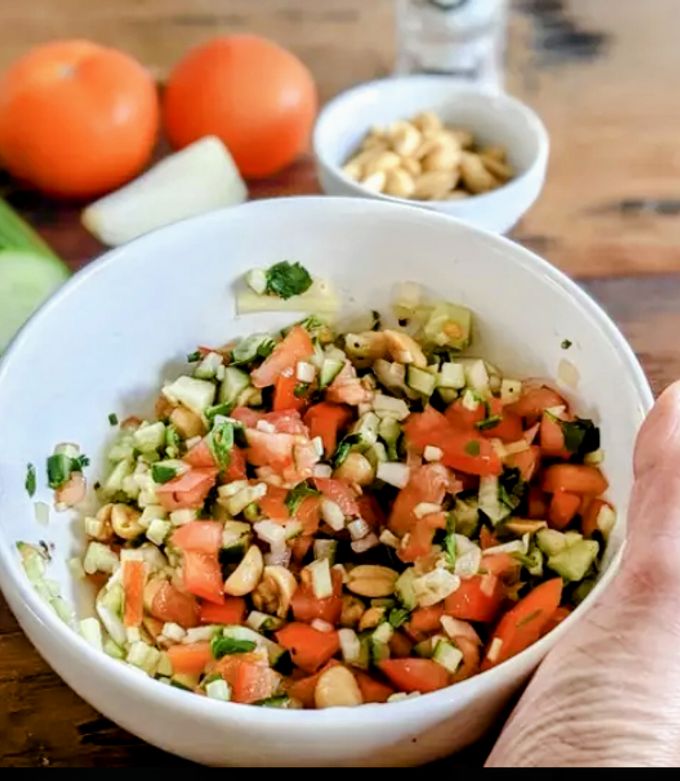 Beetroot, Carrot & Cucumber Salad with Peanuts Recipe