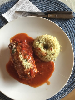Una foto de Pechugas de pollo rellenas al horno