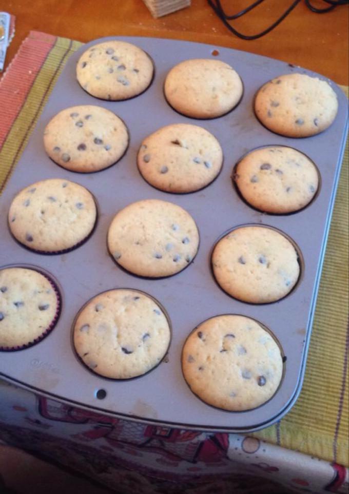 Una foto de Muffins con chips de chocolate