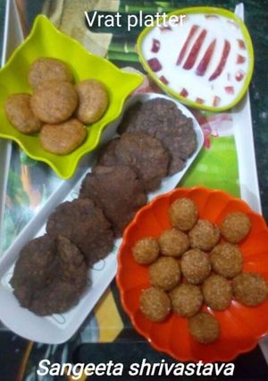 A picture of Vrat thali.