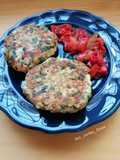 Hamburguesas de pollo y espinacas