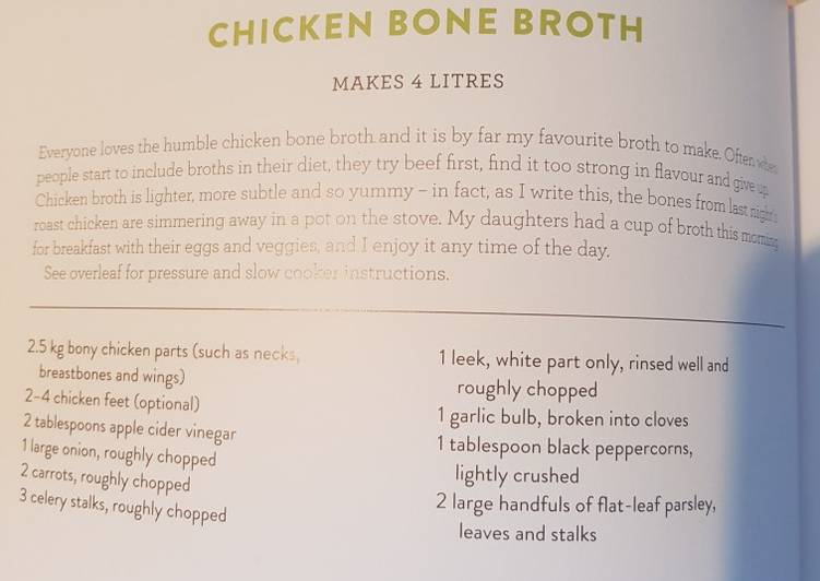 Recipe of Ultimate Pete Evans Chicken Bone Broth