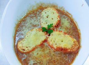 Una foto de Sopa de cebolla
