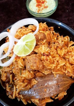 A picture of Spicy Soya Biryani.