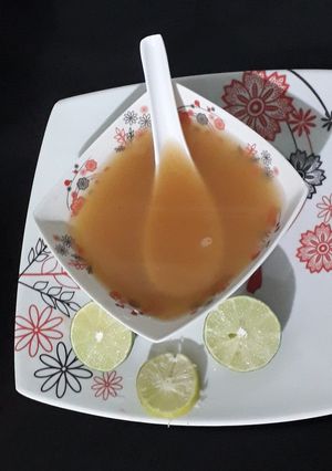 A picture of 🍅🥒Mixed vegetable soup🥒🍅.