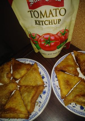 A picture of Qeema samosa.
