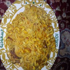 Jollof spag and mac A picture of Jollof spag and mac.