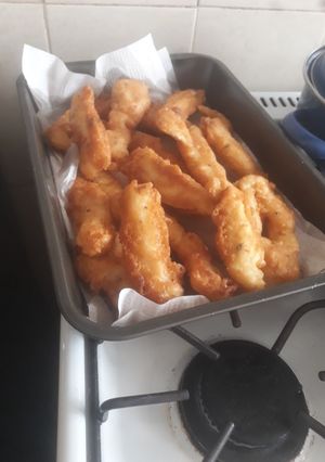 Una foto de Tacos de pescado capeado