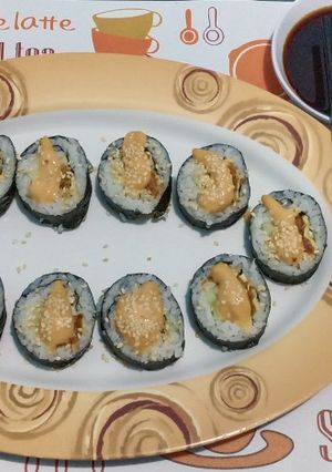 Foto resep Shrimp Tempura Sushi Roll