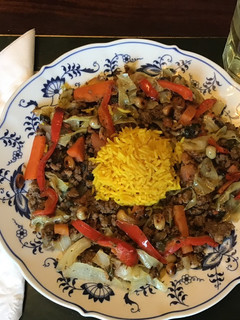 A picture of California Farm Stirfried Ground Beef with Roasted Peanuts.