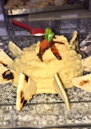 Una foto de Hummus de garbanzos