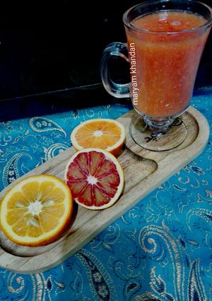 عکسی از دستور ترکیب آب پرتقال و نارنج