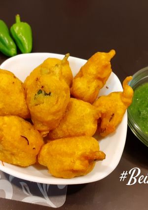 A picture of Green Chilli Pakoras.