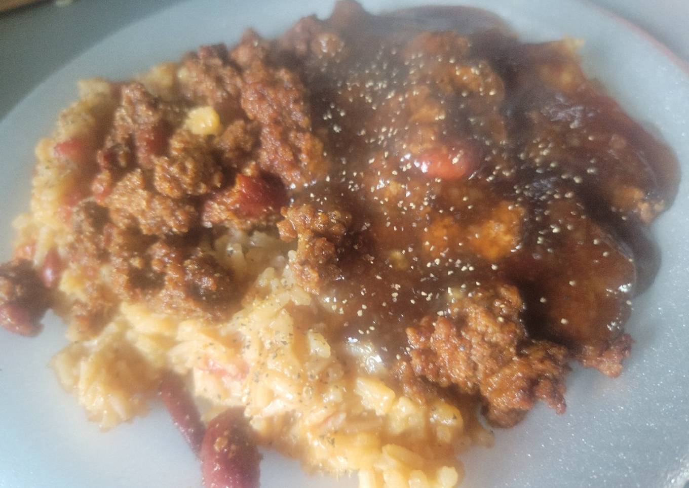 Beefy Bean and Rice w/Gravy