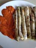 Calçots con salsa