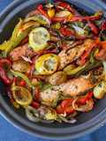Tajine de saumon aux légumes