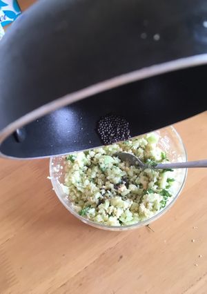 A picture of Koshimbir - Indian cucumber salad.