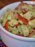 Pechugas en wok salteadas al vino blanco