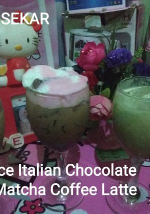 Foto resep Ice Italian Chocolate Matcha Coffee Latte