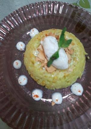 A picture of Chana dal khichdi.