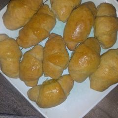 A picture of Chocolate croissant roll.