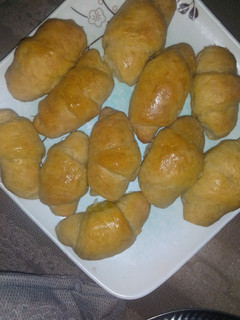 A picture of Chocolate croissant roll.