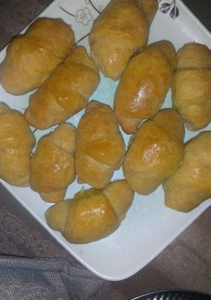 A picture of Chocolate croissant roll.