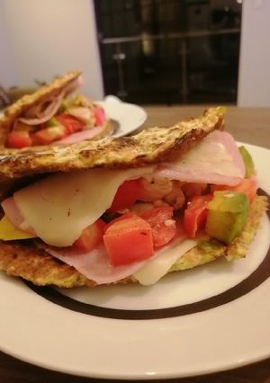 Una foto de Tortilla de zapallito italiano, bajo en calorías!