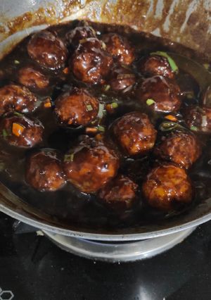 A picture of Gravy manchurian.