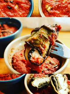 Foto di Ravioli di melanzane finger food