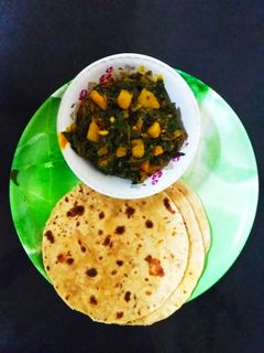 પાલક   સબ્જી(palak sabji recipe in Gujarati) રેસીપી મુખ્ય ફોટો