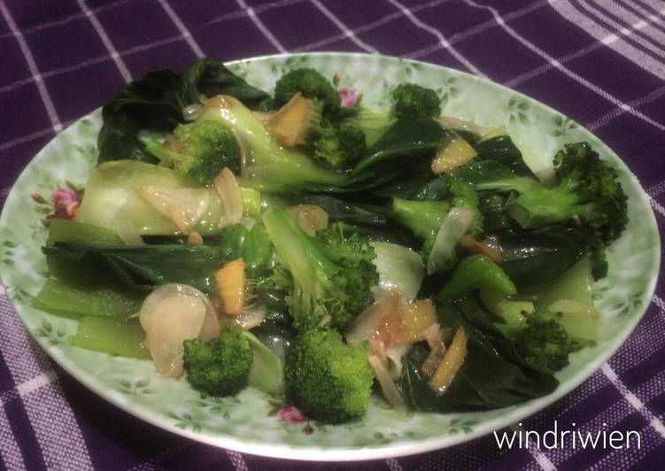 Resep Tumis Pakcoy Brokoli Saus Tiram Yang Gurih