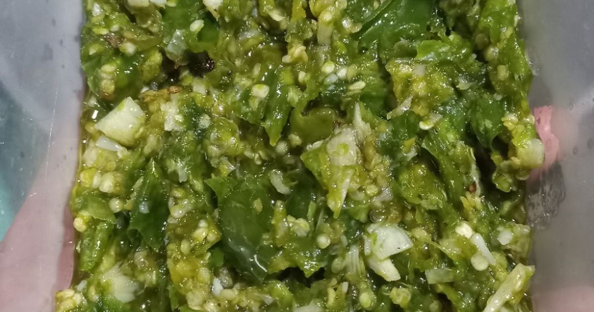 Sambal Cabe Ijo Bawang Putih