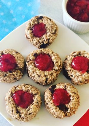 Una foto de Galletas de avena y chocolate
