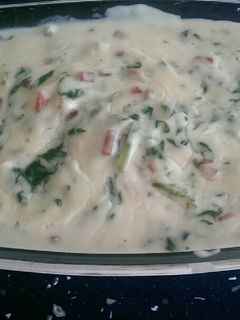 Una foto de Acelgas con bechamel y jamón ibérico
