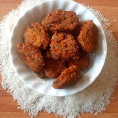 A picture of Chawal ki Pakodi / Rice Fitters (with Leftover rice).