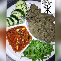 A picture of Danwake with fish sause.