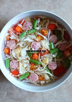 Foto resep Sayur Sup Sosis Ayam / Sayur Sop Sosis Ayam (Rp 5.000)