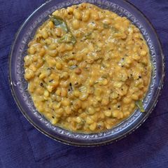 A picture of Green moong with sambhar powder(for dosa).