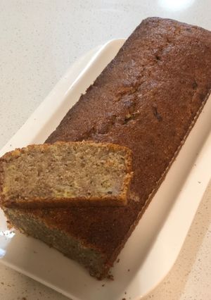 Una foto de Budín húmedo integral de banana