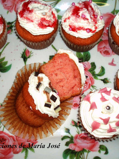 Una foto de Cupcakes de galleta y vainilla