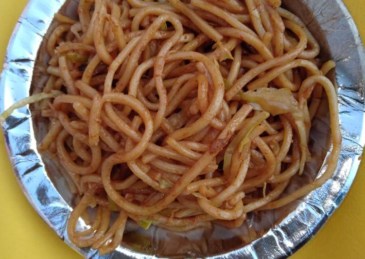 Recipe of Speedy Chowmein(noodles) veg