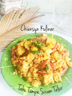 Foto resep Tahu Tempe Siram Telur