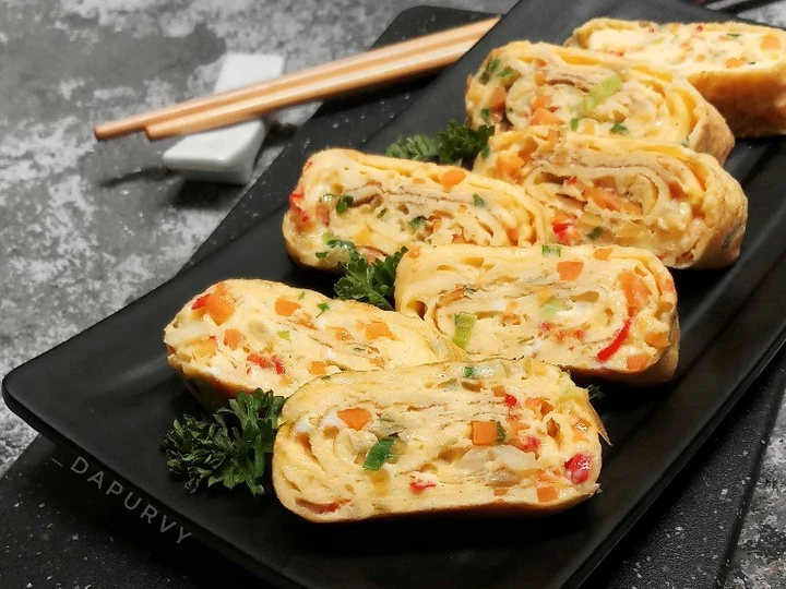Langkah Mudah untuk Membikin Resep TAMAGOYAKI / Telur Dadar Gulung yang  Bikin Ketagihan Anti Ribet, Lezat
