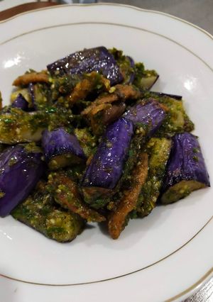 Foto resep Terong Ikan Asin Sambal Hijau