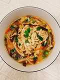 Hot and Sour Soup with Tofu Skin Noodles