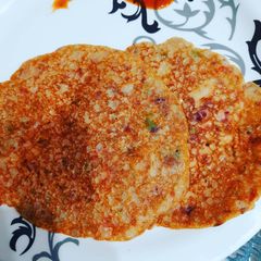 Bread Suji vegetable pancake A picture of Bread Suji vegetable pancake.