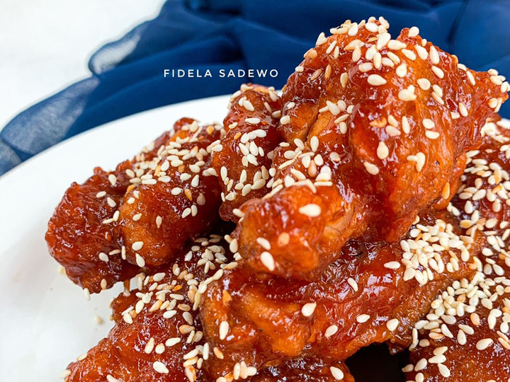 Resep: Yangnyeom Tongdak: Sayap Ayam Korea Renyah Tanpa Gochujang 