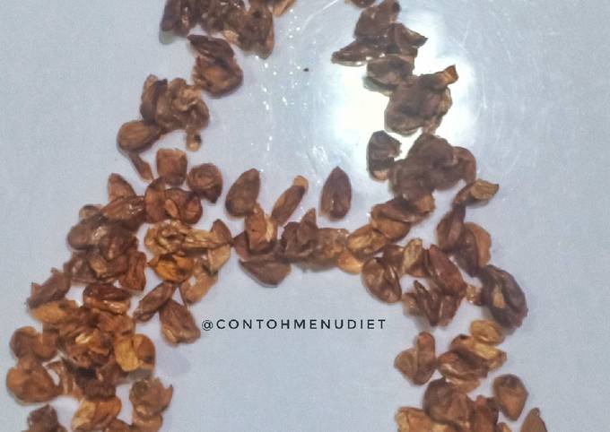 Kulit almond crunchy cemilan sehat kriuk anti kanker