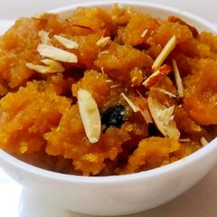 A picture of Instant Moong Dal Halwa.